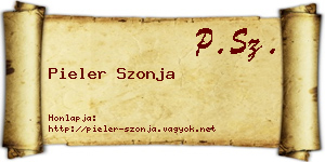 Pieler Szonja névjegykártya